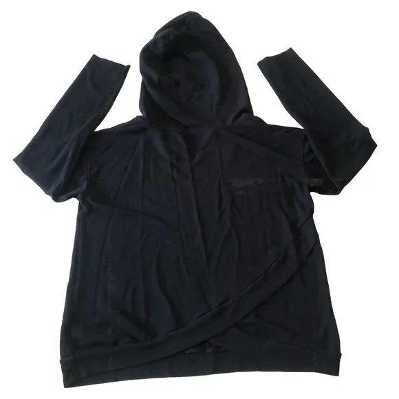 Beyond Yoga Women’s Black Cropped Hoodie Sweatshirt Lightweight Size Small - Picture 2 of 11